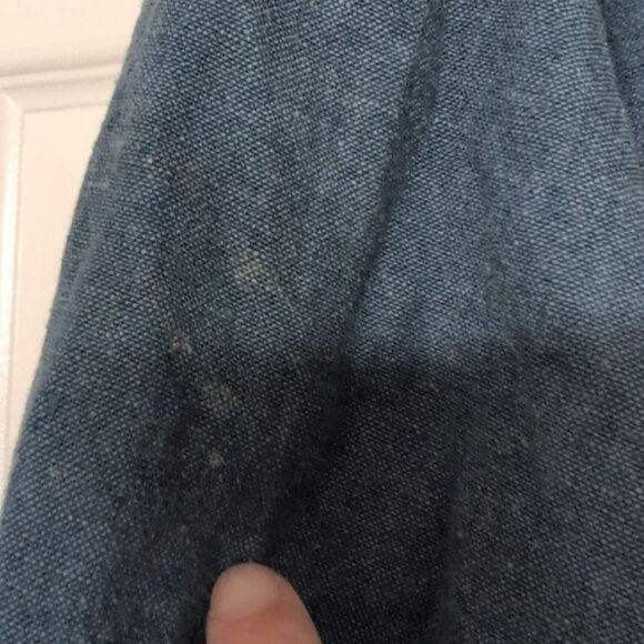 Vintage Croft & Barrow Linen Blend Shirt Womens Size XL Blue Pockets USA Made - Picture 4 of 9